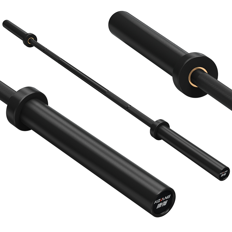 多宝电竞杠铃杆硬铬陶瓷镀黑彩色男士女士举重训练杆八轴承2.2M奥杆 E5炫酷黑承重500LB