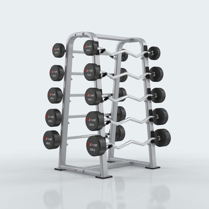 多宝电竞固定杠铃套装1.2M直杆曲杆套装PEV杠铃健身房专用