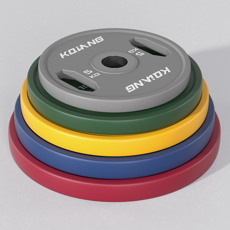 多宝电竞CPU彩色橡胶环保无味杠铃片举重力量举杠铃举重片 100kg （5-20KG各两片）套装